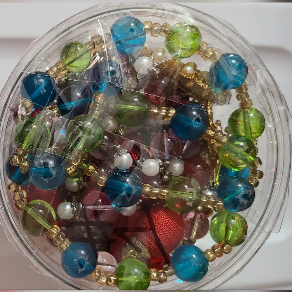 Jewelry Jar lot brooches necklaces bracelets vintage & modern glass rhinestones - Picture 3 of 10